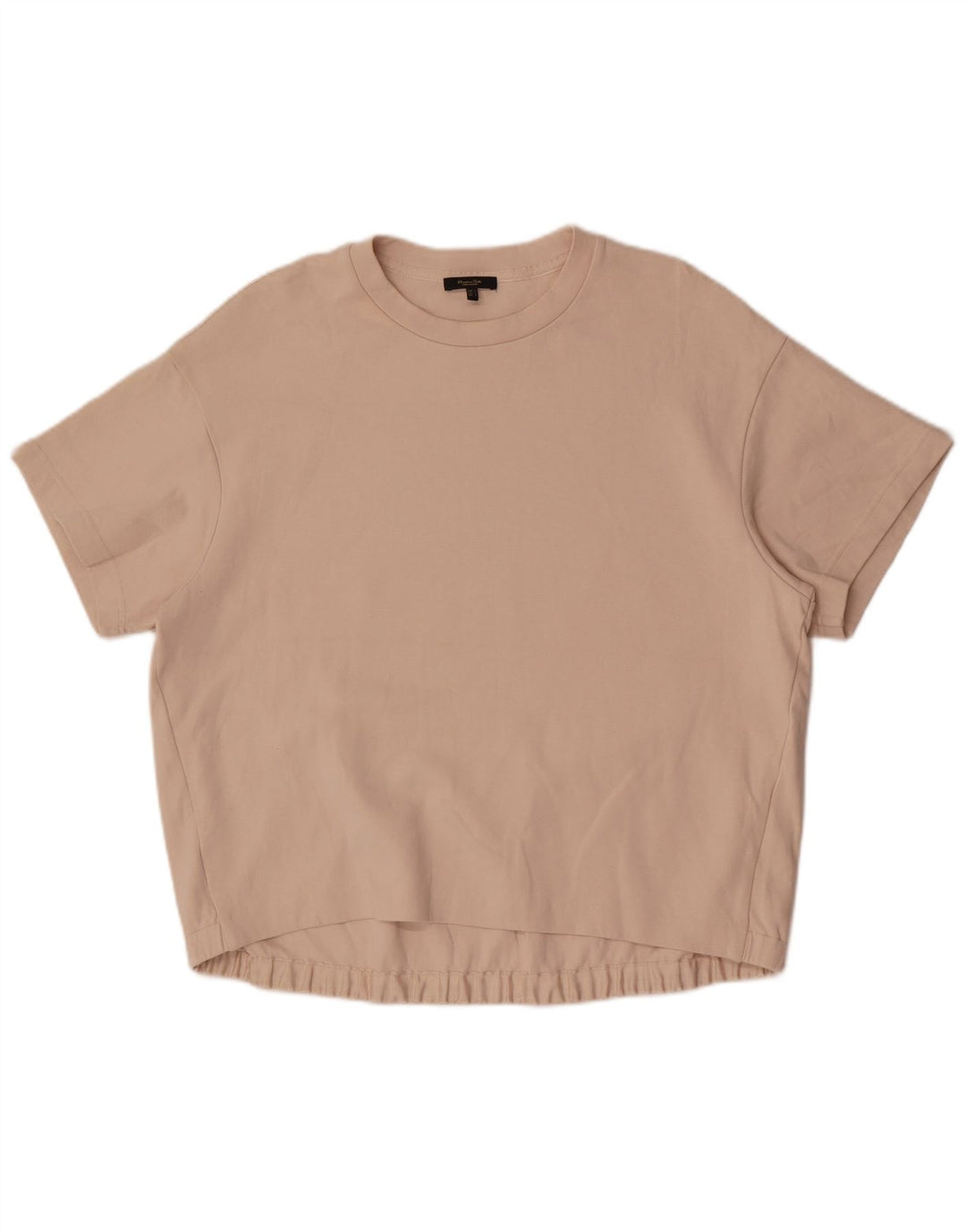 T-shirt da donna Massimo Dutti Top UK 16 grande cotone beige
