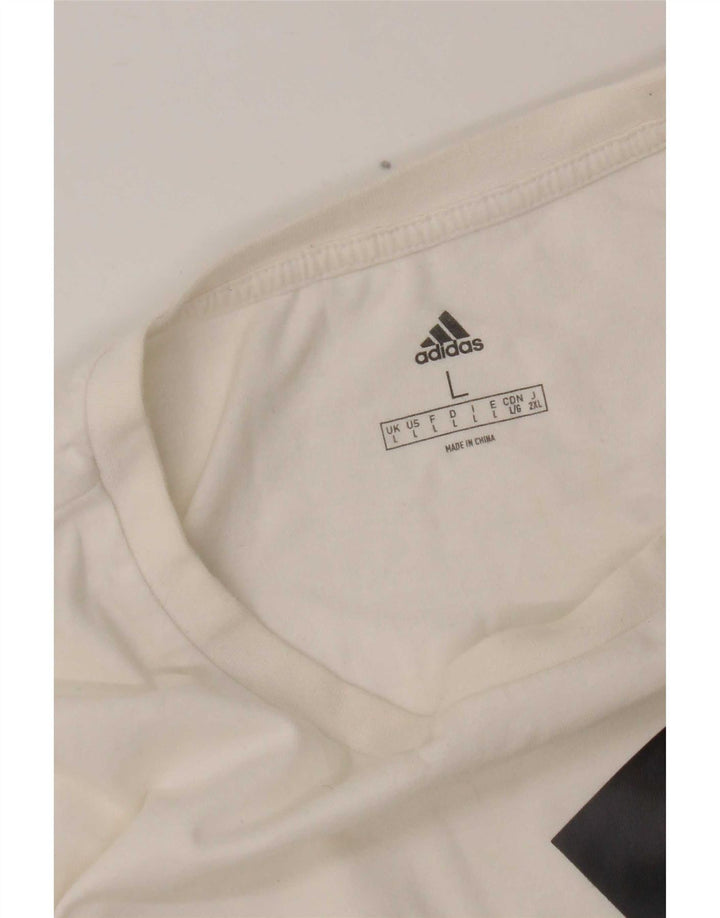T-shirt grafica da uomo Adidas grande bianca
