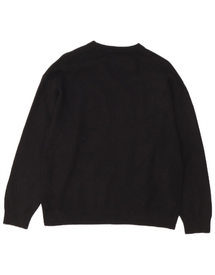 Maglione maglione girocollo da donna Zara UK 14 viscosa nera media