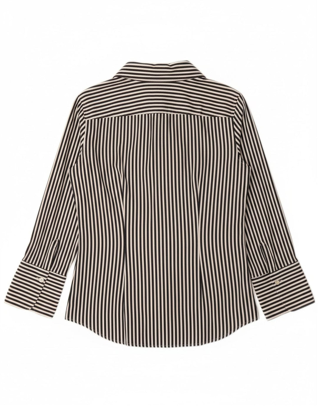 JAEGER Womens Shirt UK 8 Small Blue Pinstripe Cotton