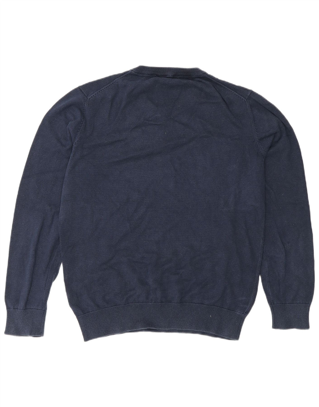 Crew Clothing Maglione da uomo con scollo a V in cotone medio blu navy