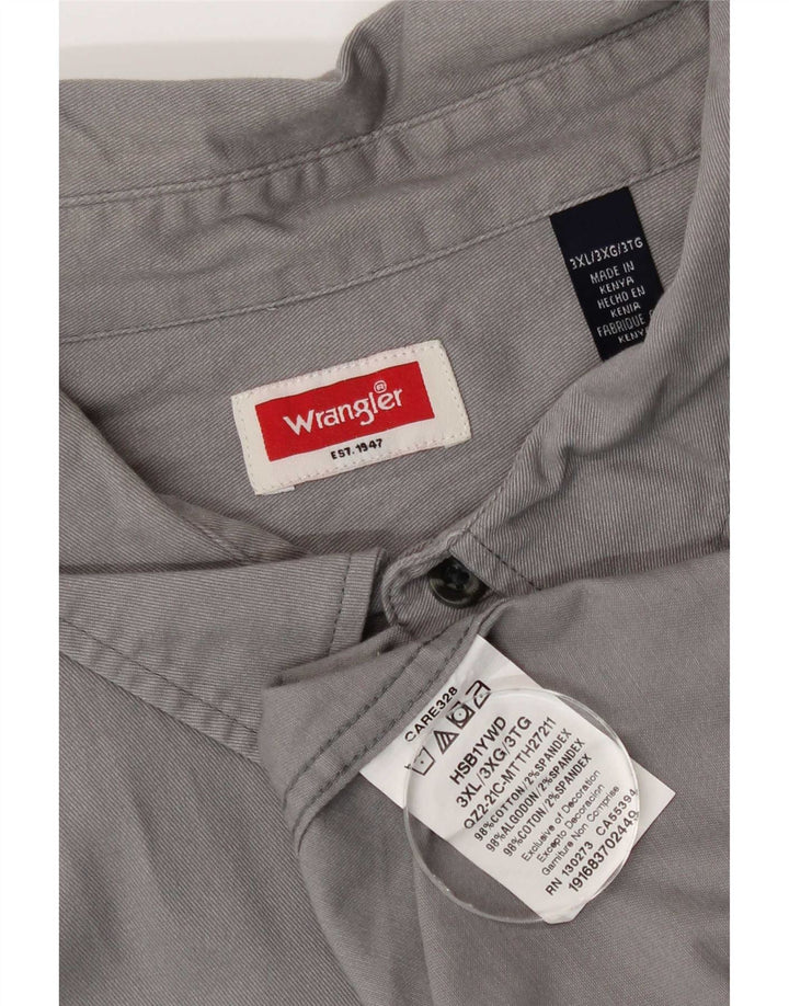 Camicia a maniche corte da uomo Wrangler 3XL cotone grigio