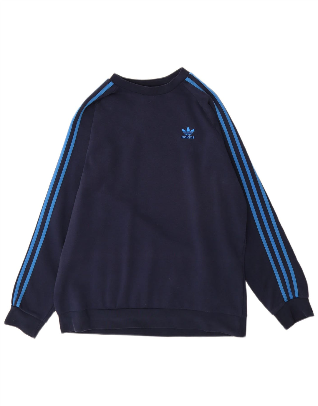Felpa da uomo ADIDAS maglione grande in cotone blu navy