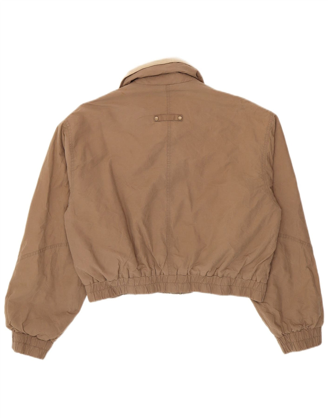 Giubbotto bomber corto da donna Zara UK 16 grande cotone marrone