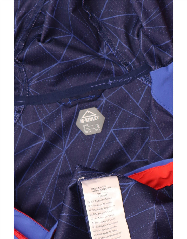 Giacca antipioggia con cappuccio da donna MC Kinley UK 16 grande poliestere blu