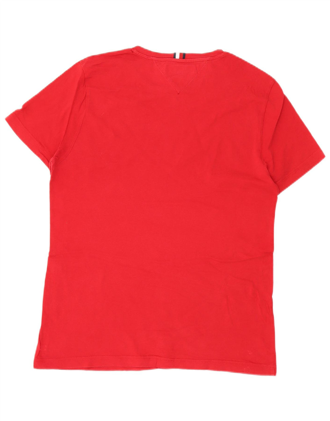 T-shirt grafica da uomo Tommy Hilfiger Top grande in cotone color block rosso