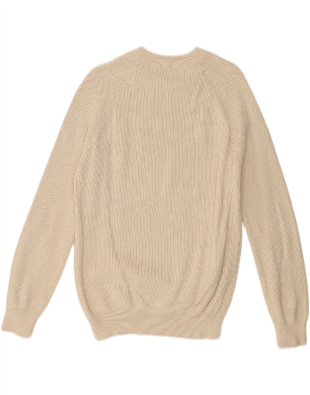 Maglione maglione girocollo da uomo Zara in cotone beige medio