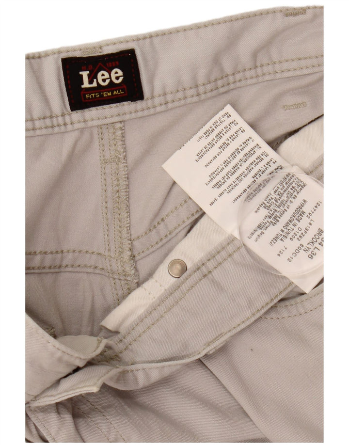 Pantaloni casual dritti da uomo LEE W34 L29 in cotone grigio