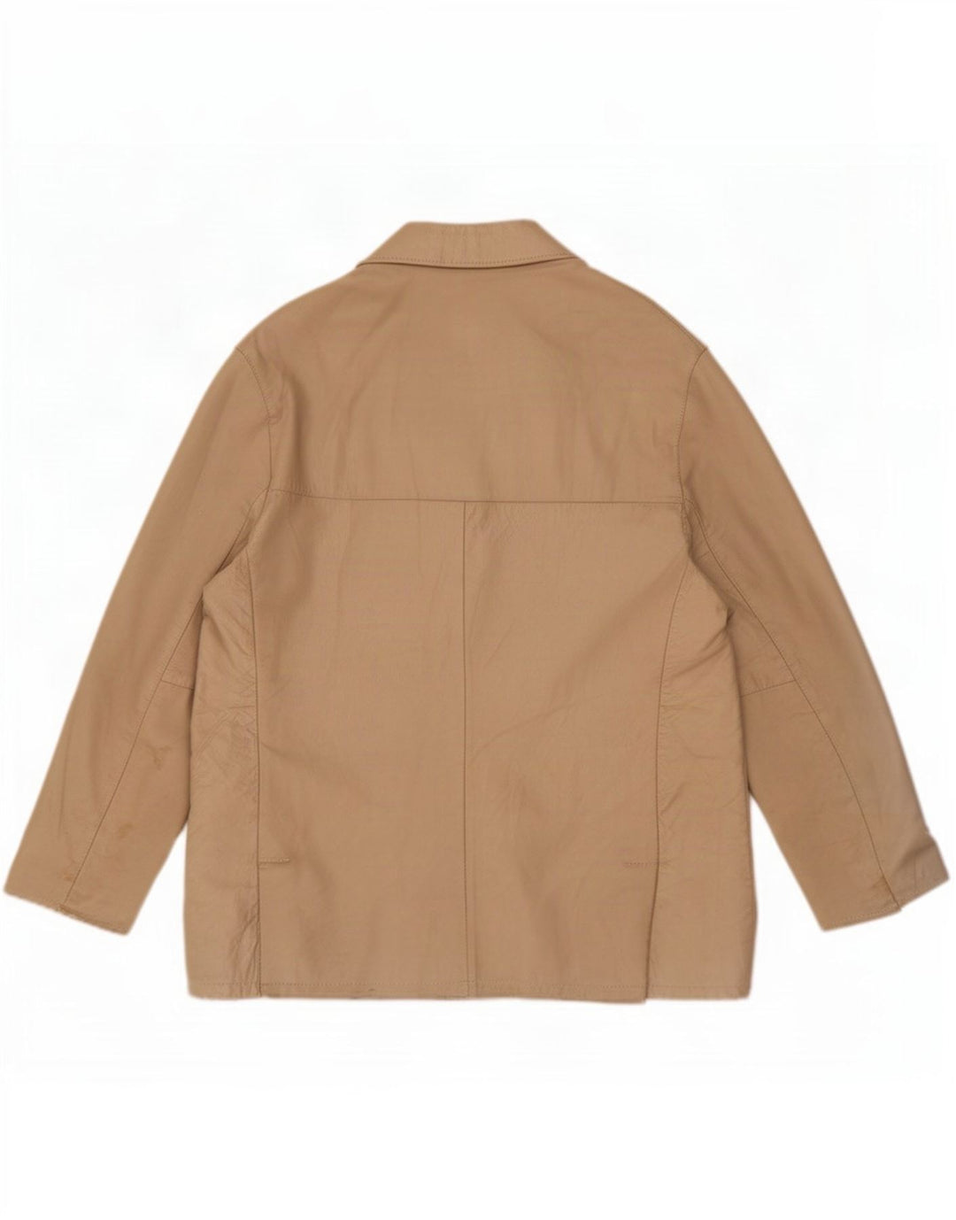 Giacca in Pelle Donna Equipe Loose Fit IT 42 Beige Medio
