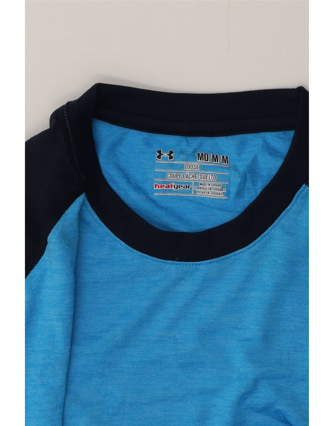 T-shirt Heat Gear da uomo UNDER ARMOUR Top in poliestere color block blu medio