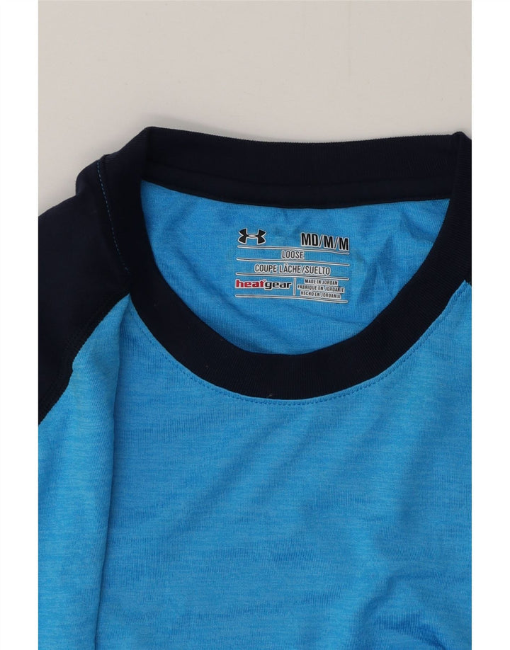 T-shirt Heat Gear da uomo UNDER ARMOUR Top in poliestere color block blu medio
