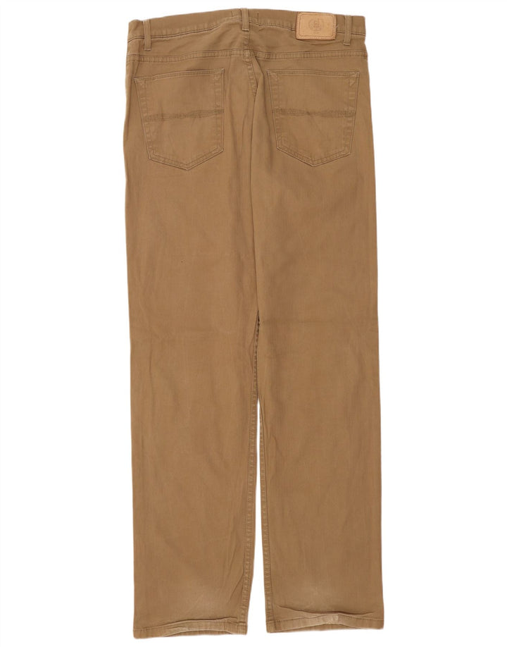 MARKS & SPENCER Pantaloni casual da uomo Blue Harbour W34 L33 Marrone