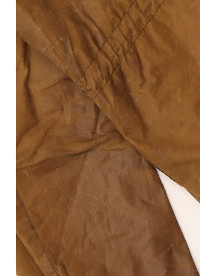 Giacca da donna in cotone cerato con cappuccio Barbour UK 14 grande marrone