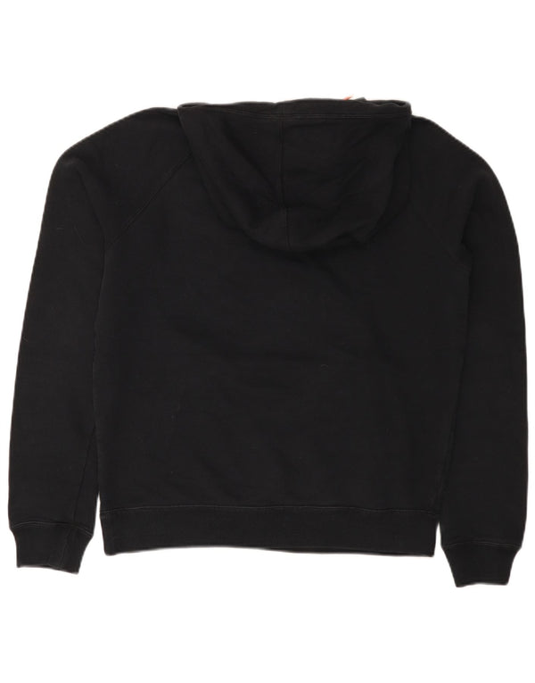 Maglione con cappuccio grafico da donna NIKE UK 14 cotone nero medio