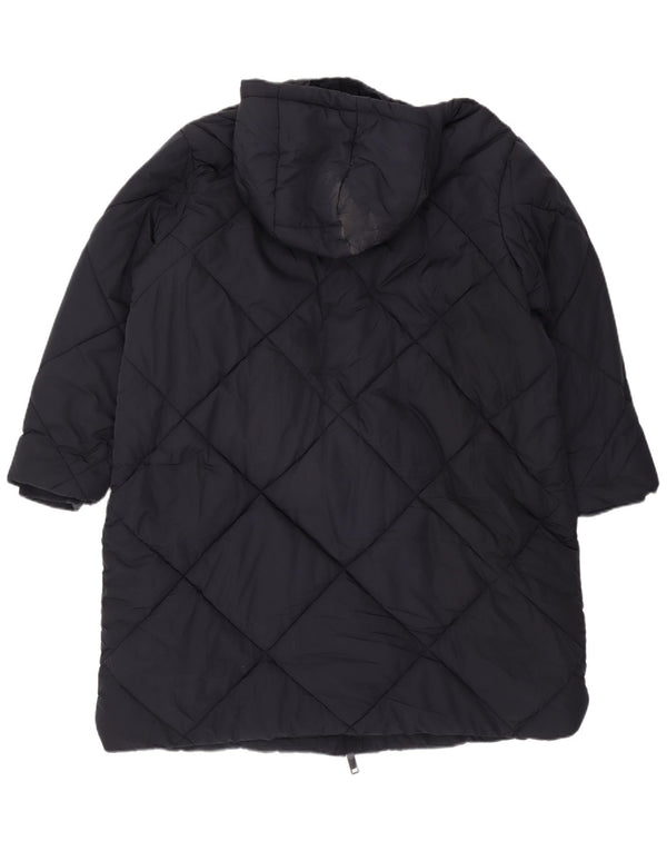 Cappotto imbottito con cappuccio da donna Marks & Spencer UK 22 3XL poliestere blu navy