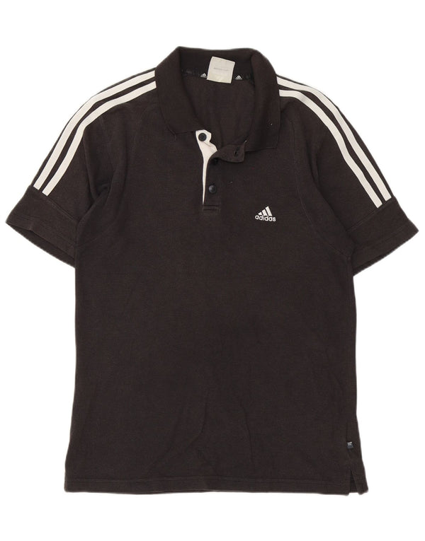 Polo Adidas da uomo grande in cotone grigio