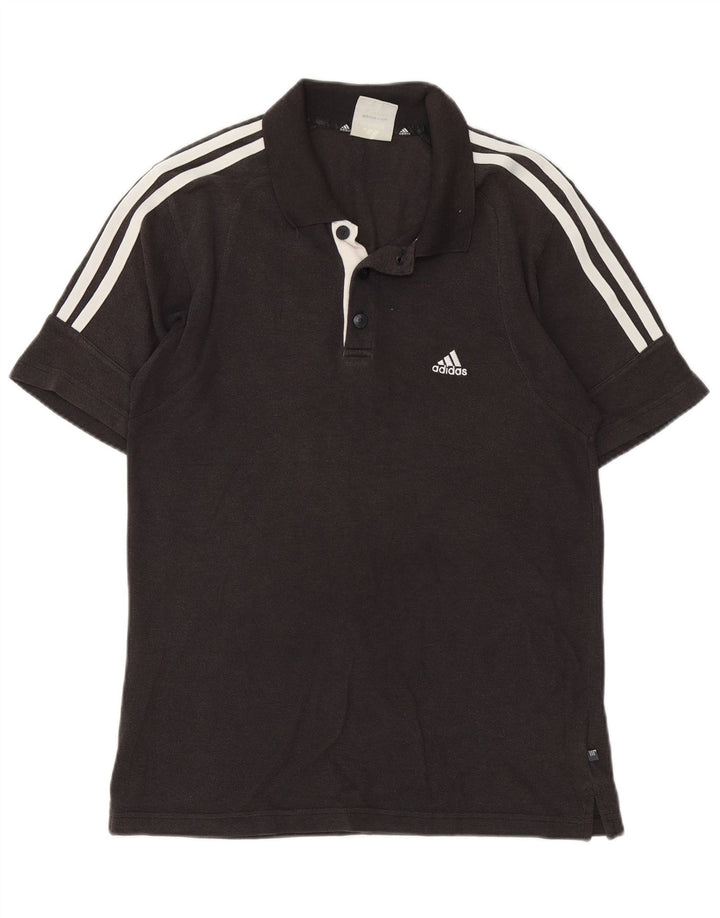 Polo Adidas da uomo grande in cotone grigio