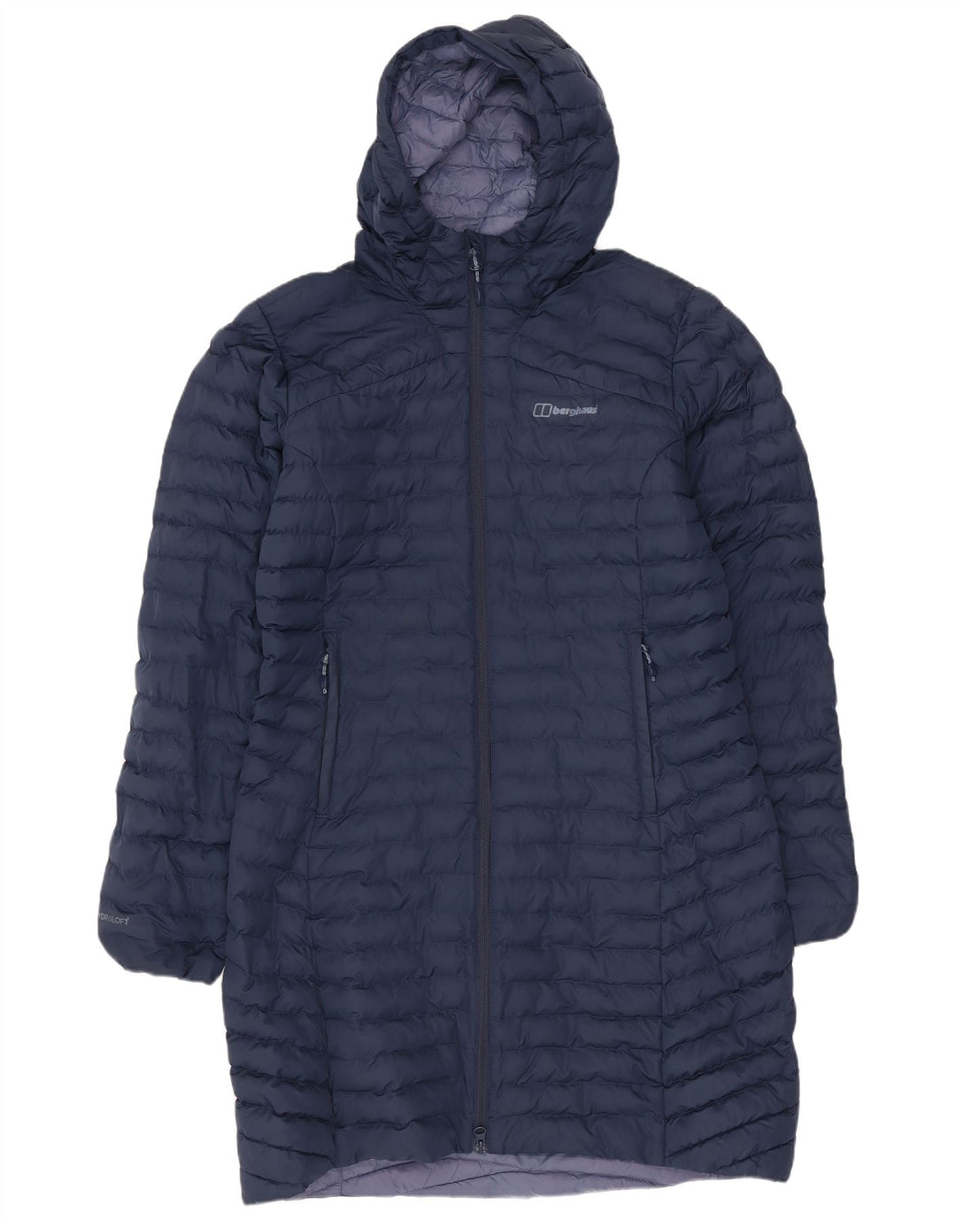 Cappotto imbottito con cappuccio da donna Berghaus UK 14 grande blu navy