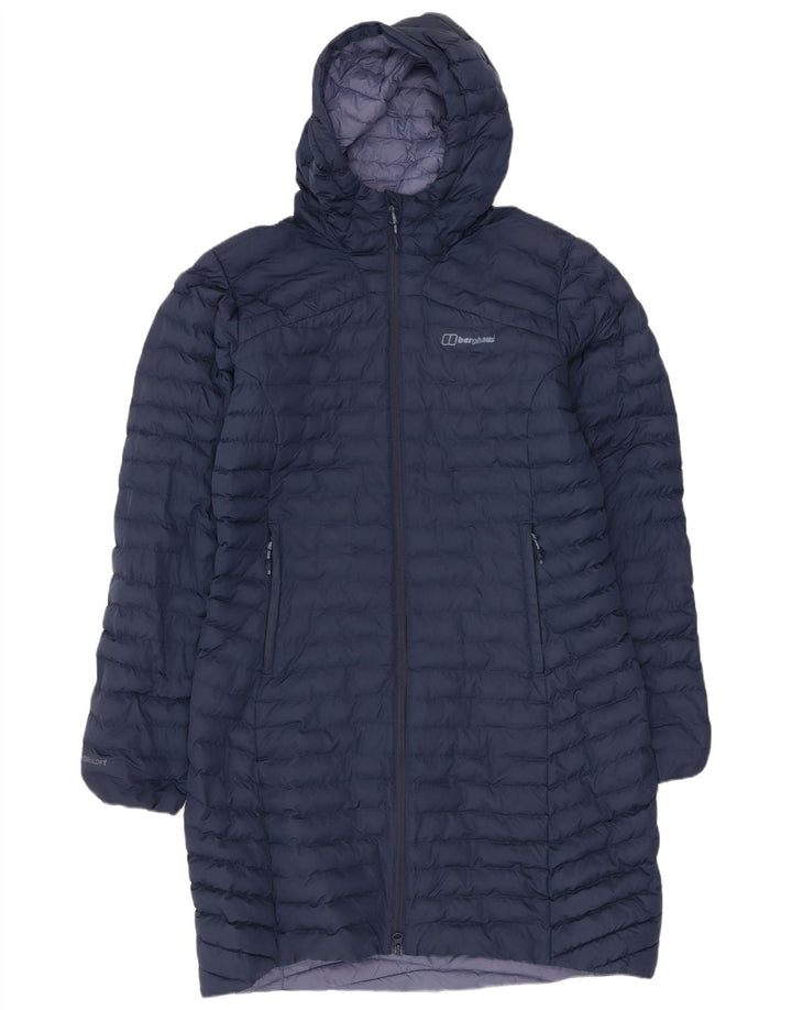 Cappotto imbottito con cappuccio da donna Berghaus UK 14 grande blu navy