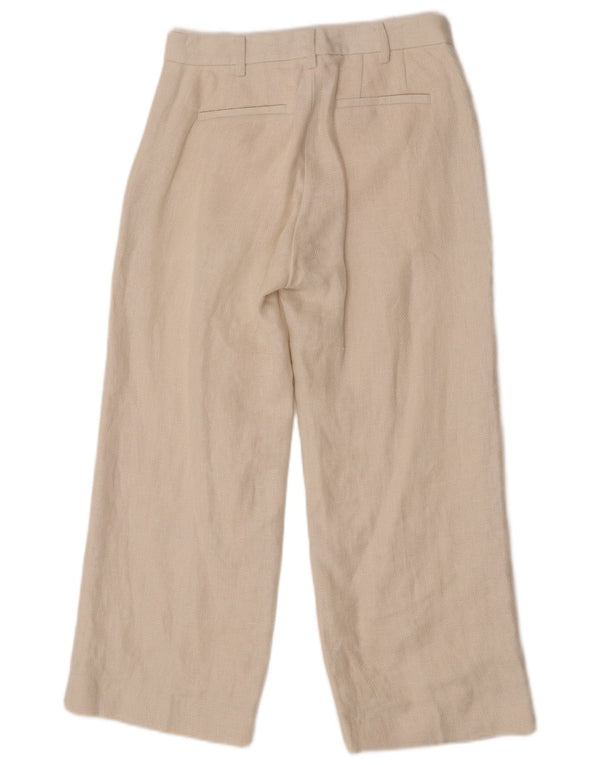 Pantaloni corti a gamba larga da donna Ralph Lauren US 2 XS W24 L25 bianco sporco