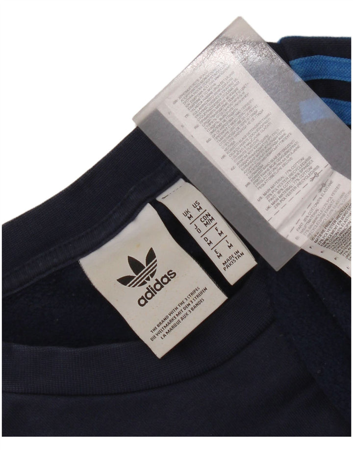 Felpa da uomo Adidas maglione medio blu navy in cotone
