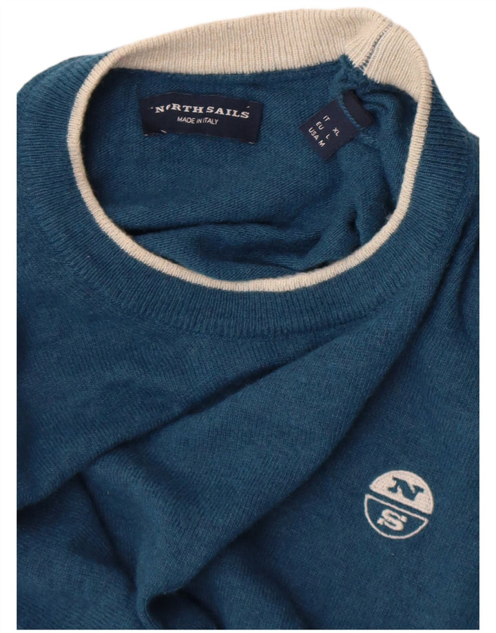 Maglione maglione girocollo da uomo North Sails grande blu in poliammide