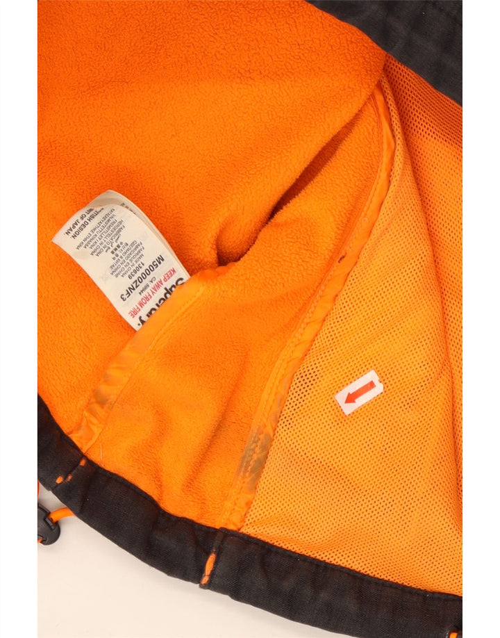 Giacca a vento con cappuccio Windtrekker da uomo SUPERDRY UK 38 media nera