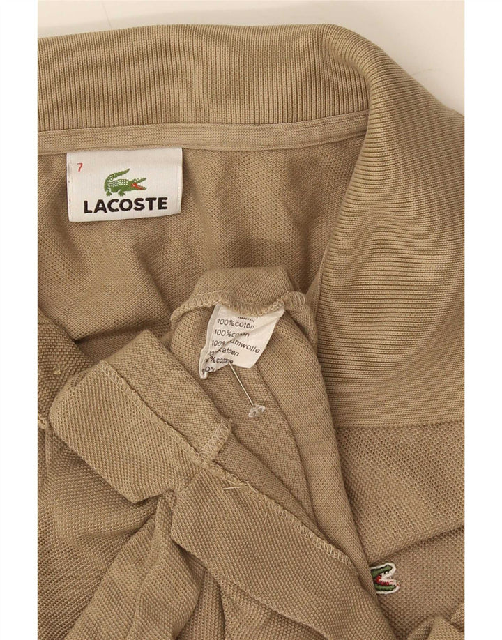 Polo Lacoste da uomo vestibilità regolare taglia 7 2XL cotone beige
