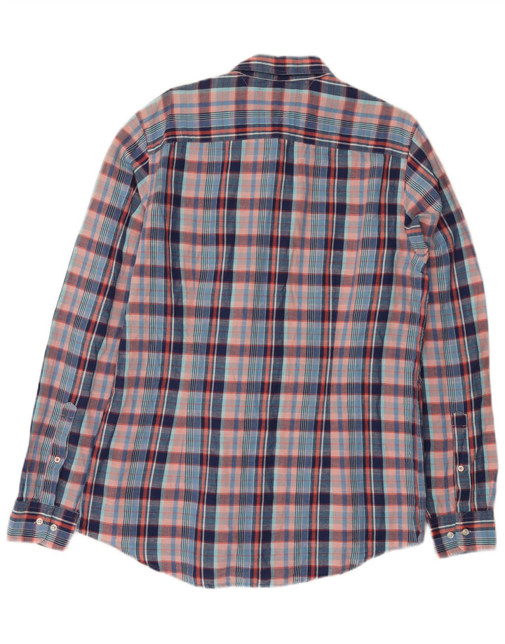 Camicia da uomo Tommy Hilfiger XL Lino a quadri blu