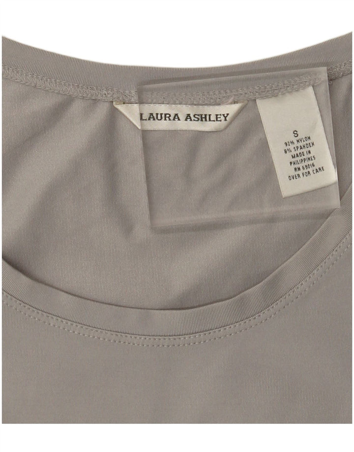 LAURA ASHLEY Canotta da donna UK 10 Piccolo nylon grigio