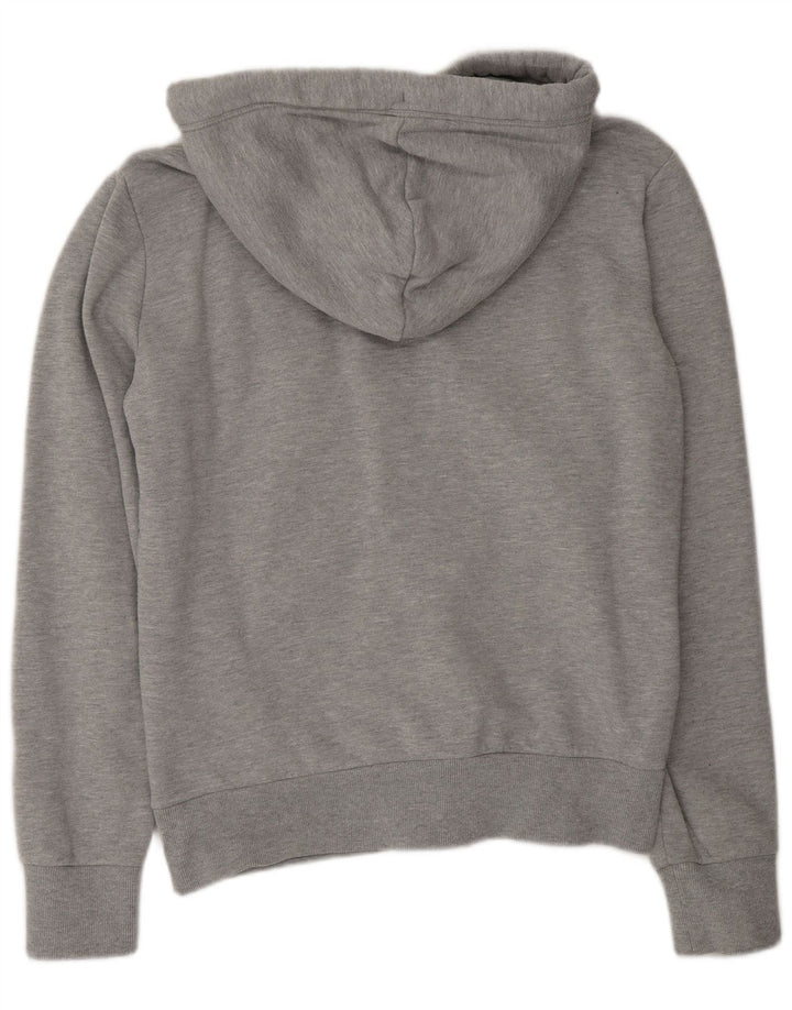 Maglione con cappuccio e zip da uomo Superdry in cotone grigio medio