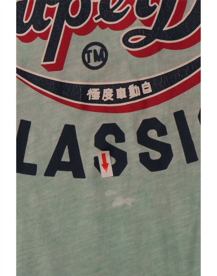 T-shirt grafica da uomo Superdry Top in cotone verde medio