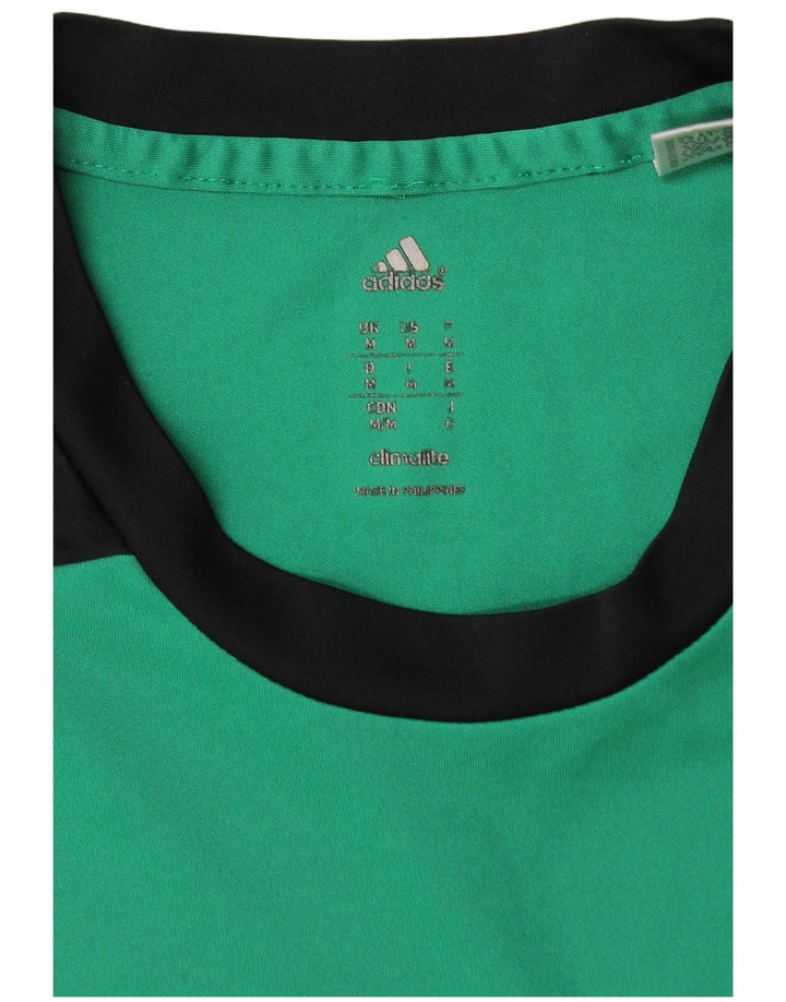 ADIDAS Mens Climalite Graphic T-Shirt Top Medium Green Colourblock