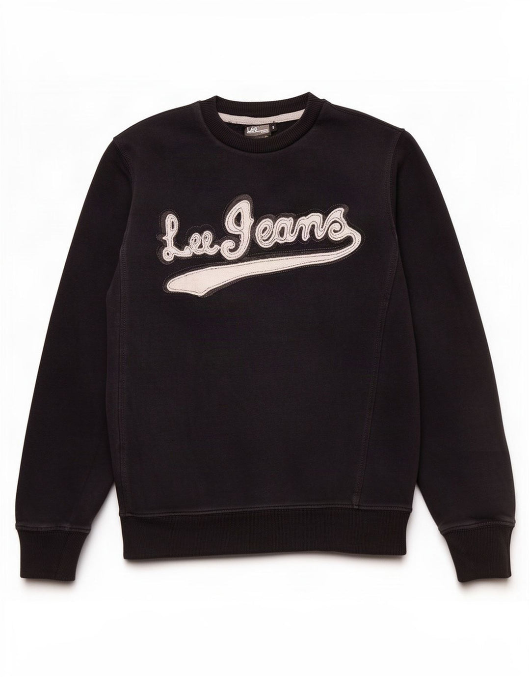 Felpa grafica da uomo Lee, maglione piccolo in cotone nero