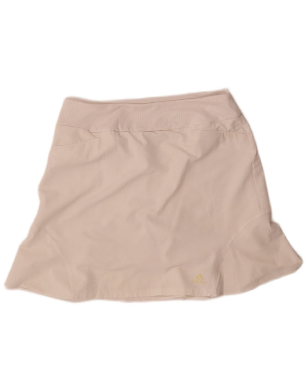 Adidas Womens Skort UK 14 Medium Bianco Poliestere