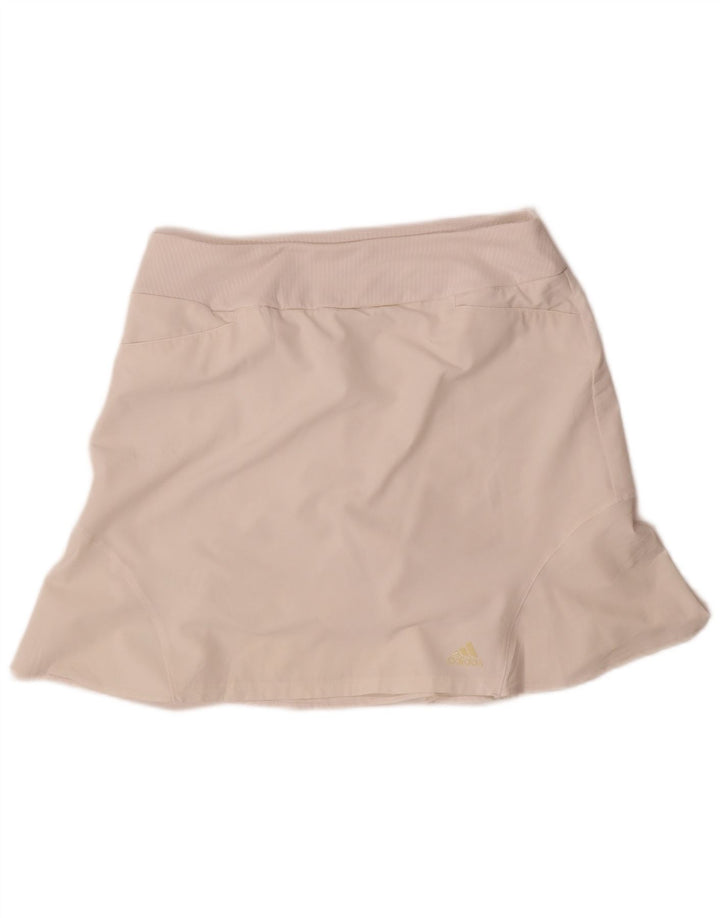 Adidas Womens Skort UK 14 Medium Bianco Poliestere
