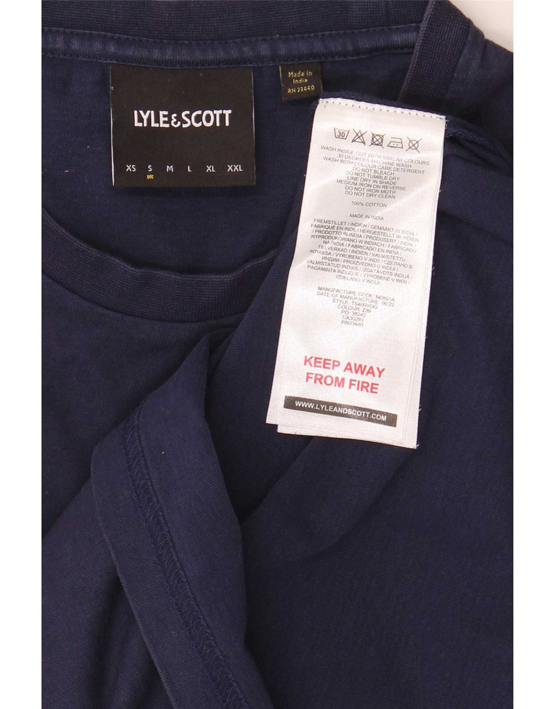T-shirt da uomo Lyle & Scott Top piccola in cotone blu navy