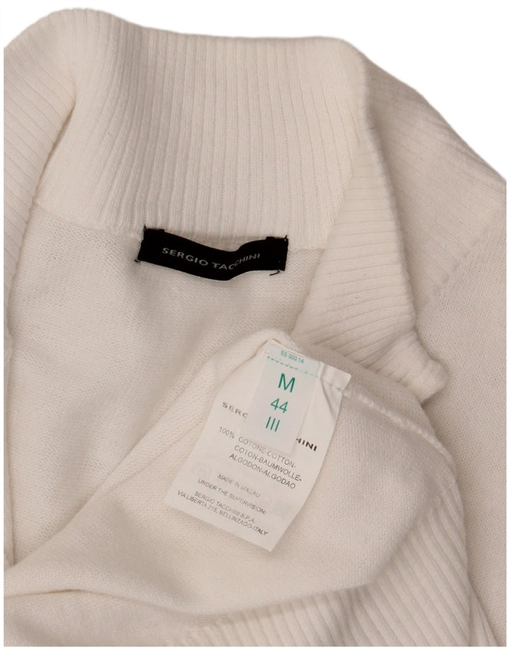 Maglia Cardigan Donna Sergio Tacchini IT 44 Cotone Bianco Medio