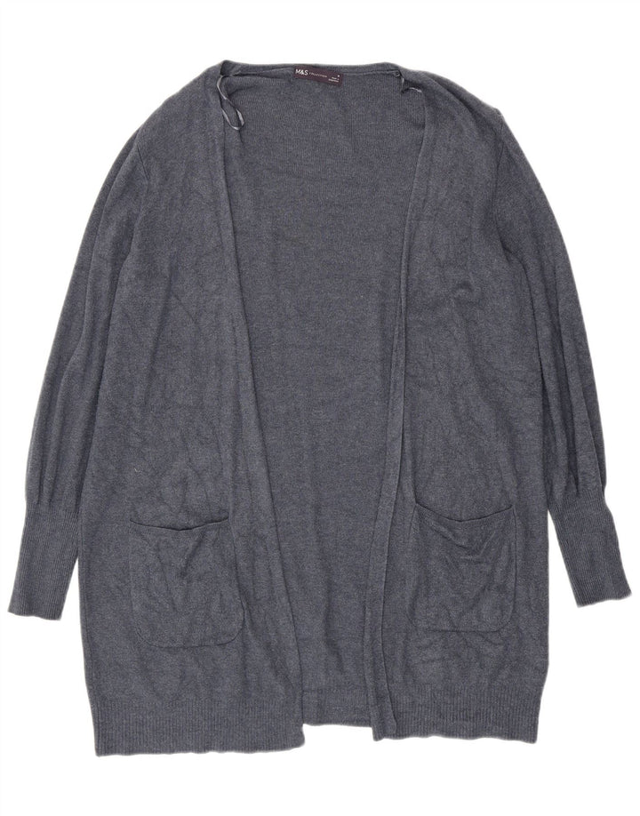 Maglione cardigan oversize da donna Marks & Spencer UK 12 Blu medio
