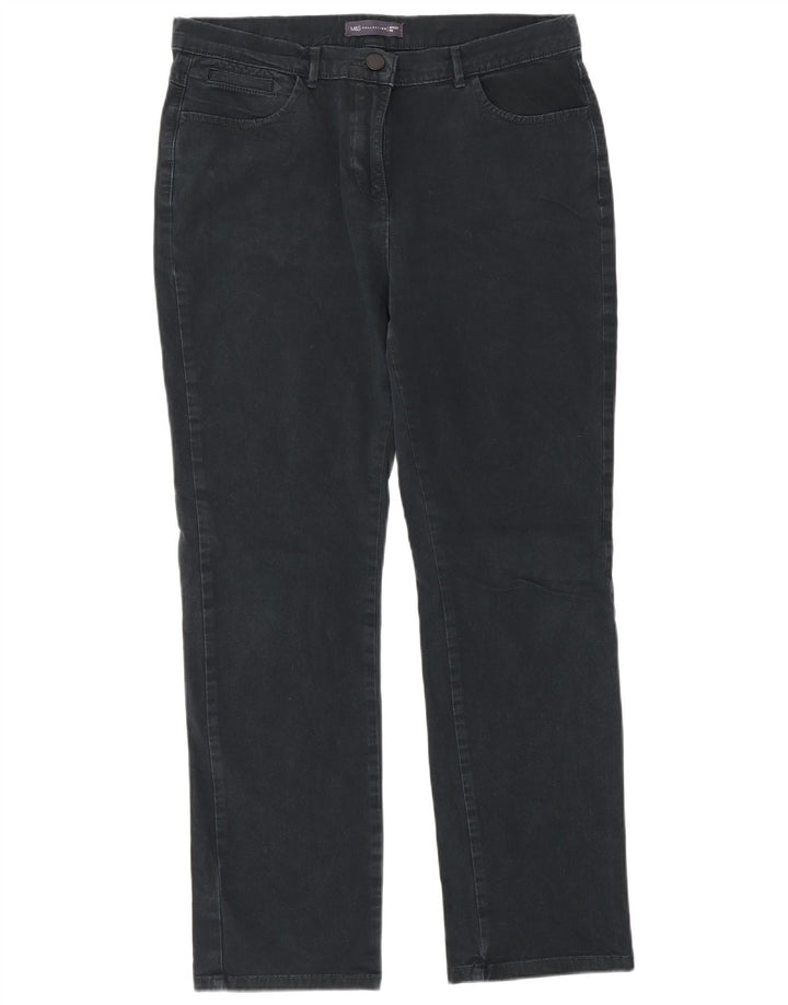 Jeans dritti da donna Marks & Spencer UK 12 medio W32 L29 cotone blu navy