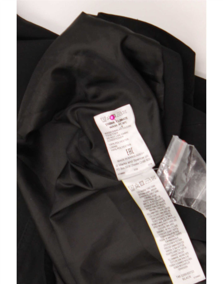 Marks & Spencer Trench da donna UK 22 3XL Nero Poliestere