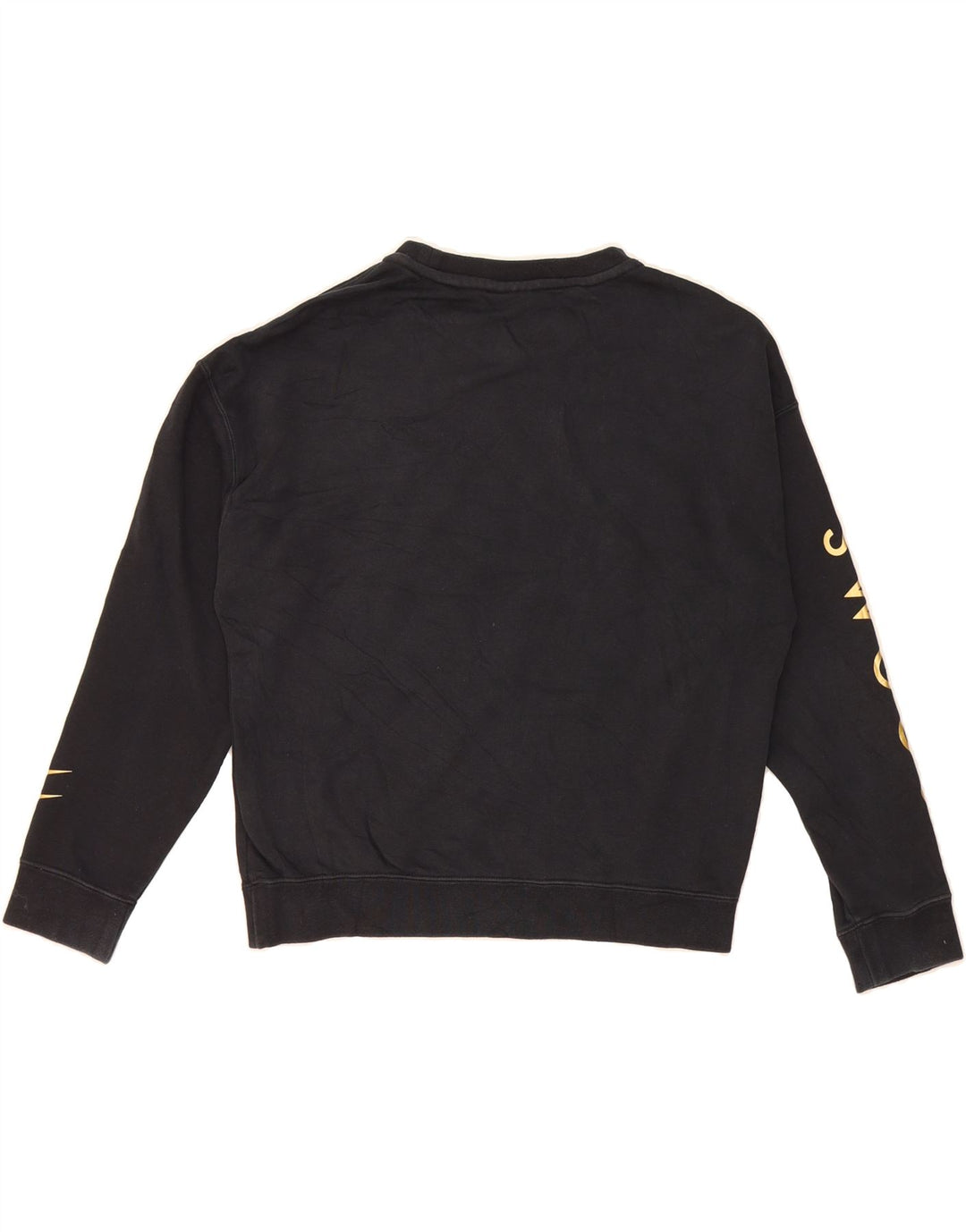 NIKE Womens Standard Fit Graphic Sweatshirt Jumper UK 14 Medium Black Vintage Nike and Second-Hand Nike from Messina Hembry 