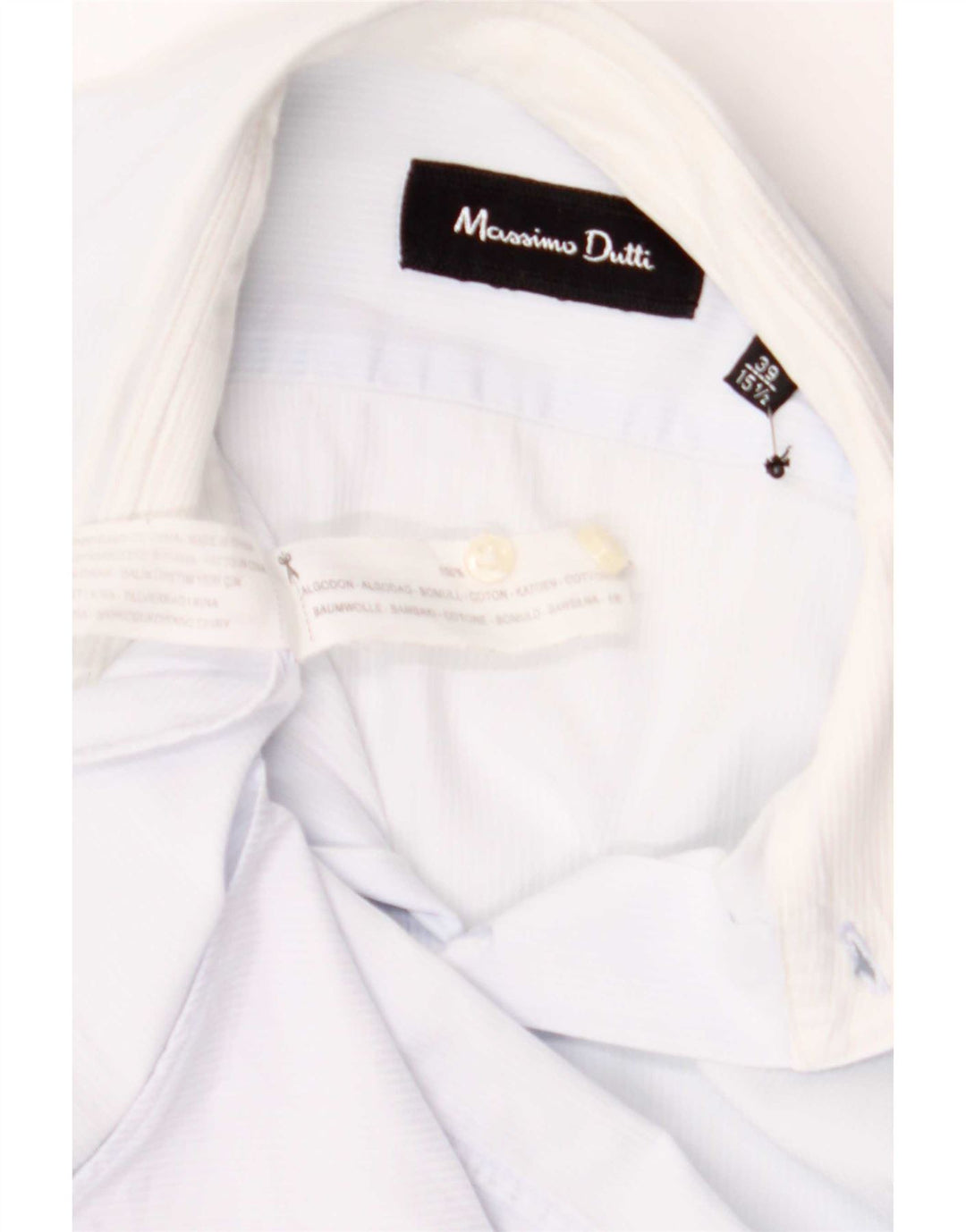 Massimo Dutti Camicia da uomo Taglia 39 15 1/2 Cotone blu medio