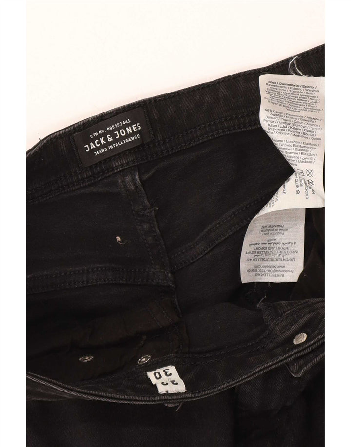 Jack & Jones Uomo GLENN Slim Jeans W32 L30 Cotone Nero
