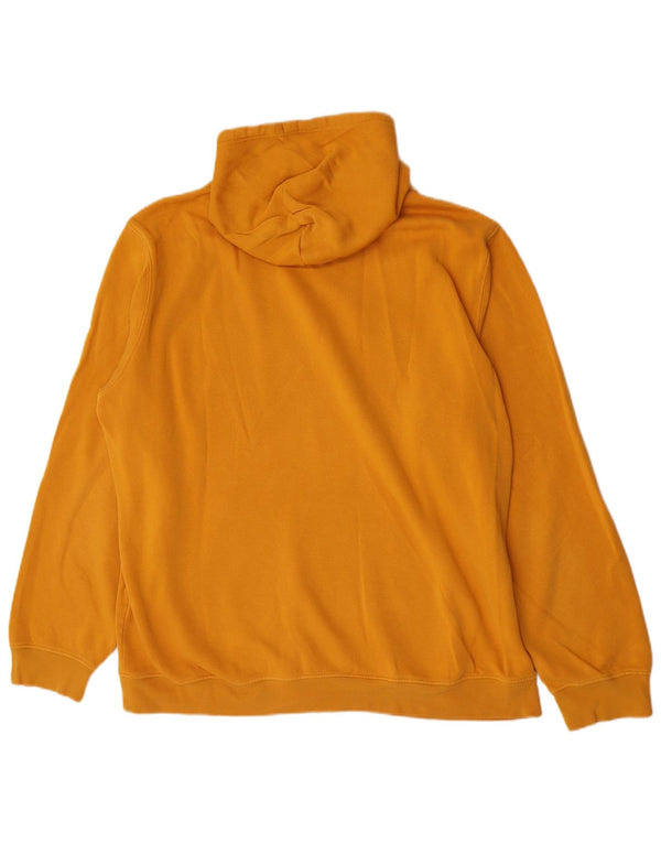 Champion Mens Graphic Hoodie Jumper 2XL Yellow Cotton