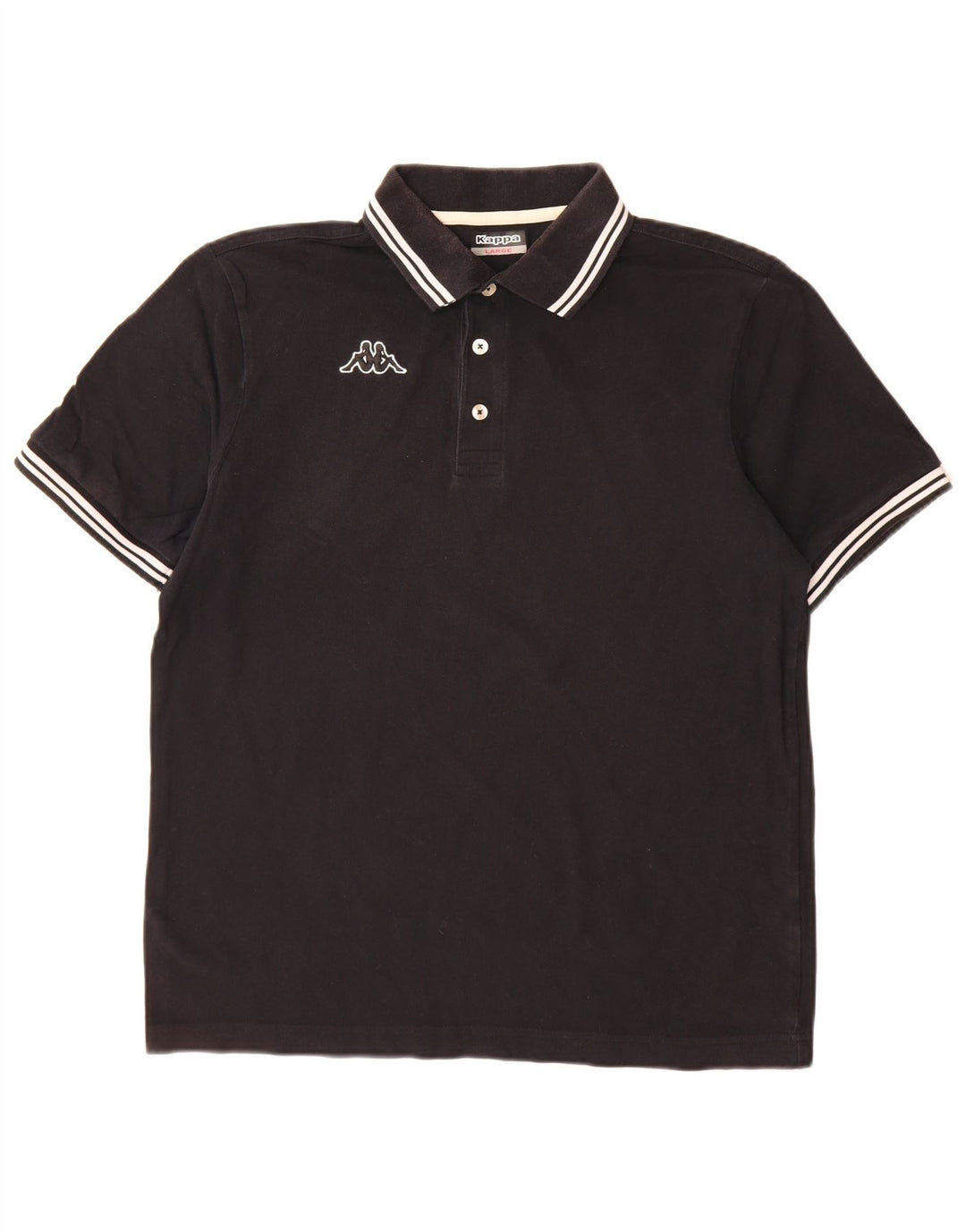 Polo Kappa Uomo Large a Righe Nere