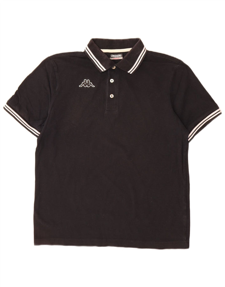 Polo Kappa Uomo Large a Righe Nere