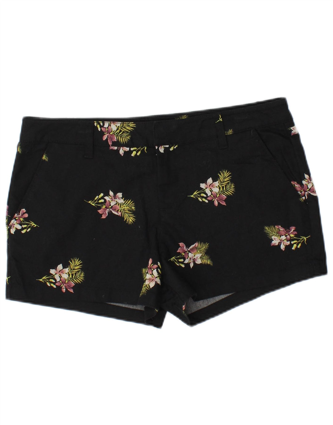 Pantaloncini chino da donna VOLCOM W29 cotone floreale nero medio
