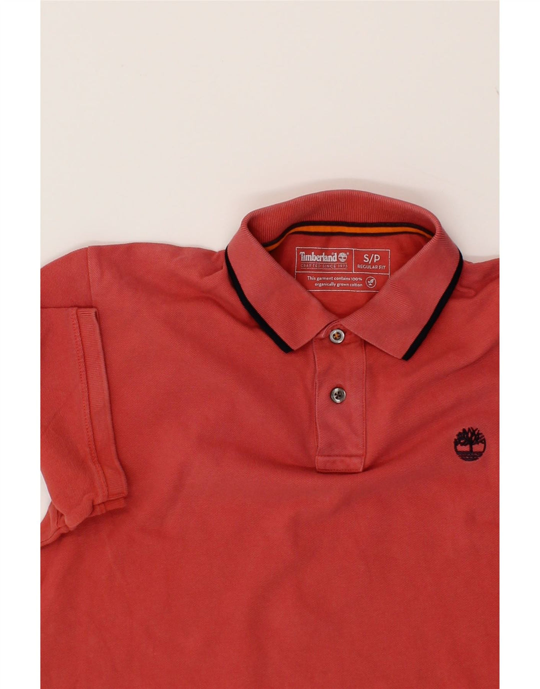 TIMBERLAND Mens Regular Fit Polo Shirt Small Red Cotton Vintage Timberland and Second-Hand Timberland from Messina Hembry 