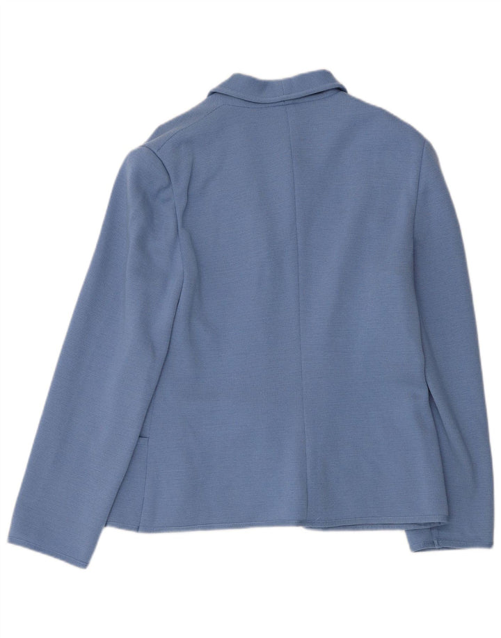 Luisa Spagnoli Giacca da donna in maglia a 3 bottoni in maglia UK 12 Blu medio